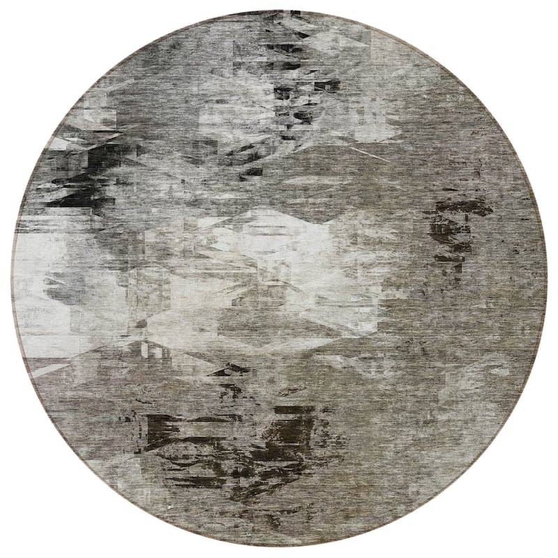 HomeRoots Abstract Transitional Rectangle Outdoor Rug