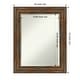 preview thumbnail 10 of 25, Beveled Wood Wall Mirror - Alexandria Rustic Brown Frame Outer Size: 24 x 30 in