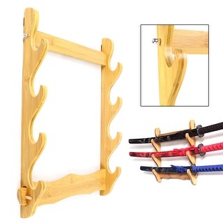 4-Tier Wall-Mounted Wooden Sword Rack - Bed Bath & Beyond - 40002037