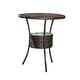 preview thumbnail 1 of 5, Oyster Bay Outdoor Wicker Bar Table by Christopher Knight Home - 26.00"L x 33.50"W x 24.60"H