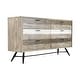 preview thumbnail 13 of 14, Bridges Modern Two-Tone Acacia Wood 4-Piece Bedroom Set