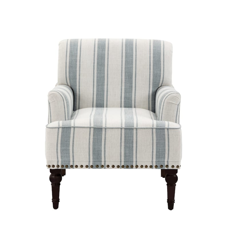 Vintage 29" W Patterned Striped Accent Chairs