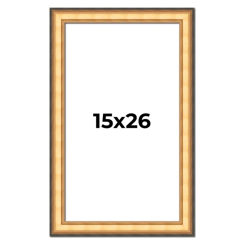 15x26 Frame Gold Plein Aire Solid Wood Picture Frame Width 2 Inches |