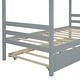 preview thumbnail 19 of 33, Bedroom Twin Size House-shaped Bed with Trundle