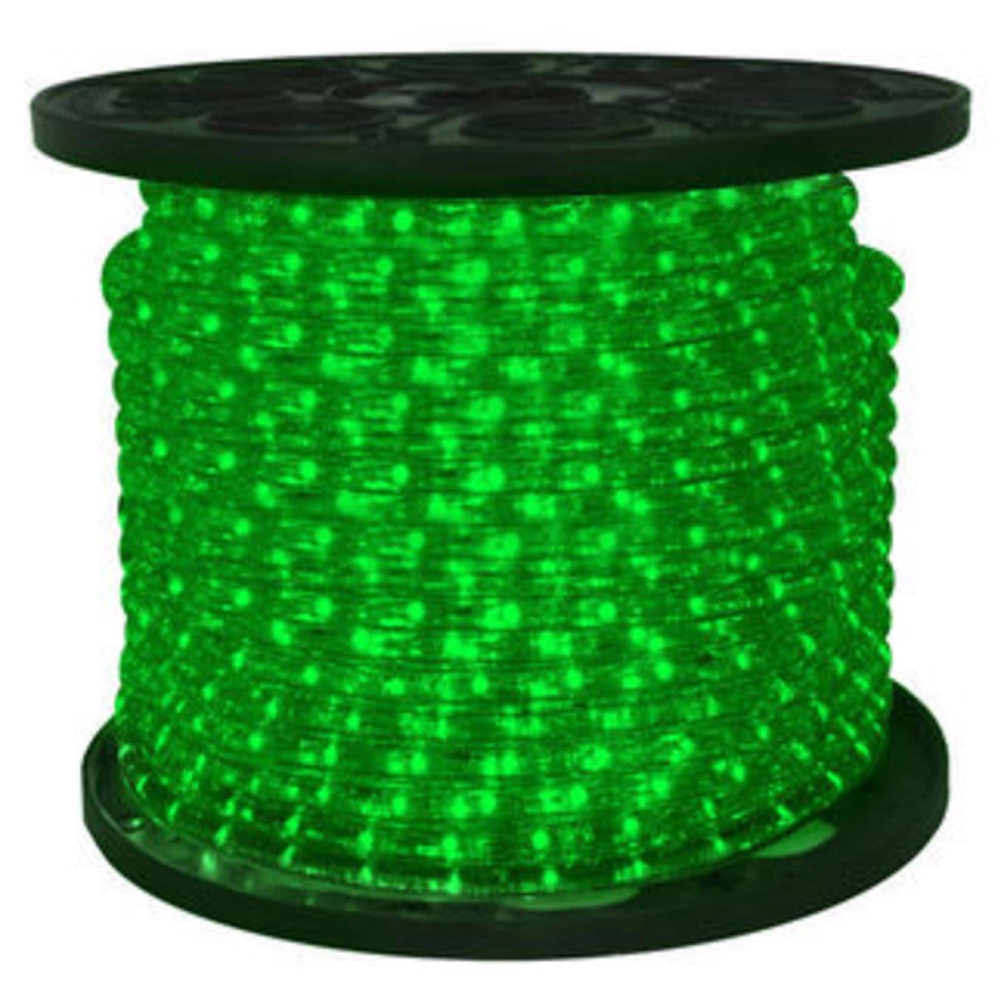 Green Commercial Grade LED Christmas Rope Lights on a Spool 150 ft
