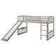 preview thumbnail 20 of 26, Stylish & Simple Twin size Loft Bed with Slide and Ladder, Maximized Space, Solid Construction & Versatility Galore