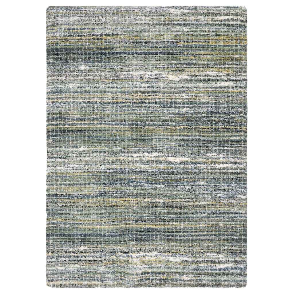 Style Haven Genoa Distressed Gridwork Green/ Blue Area Rug