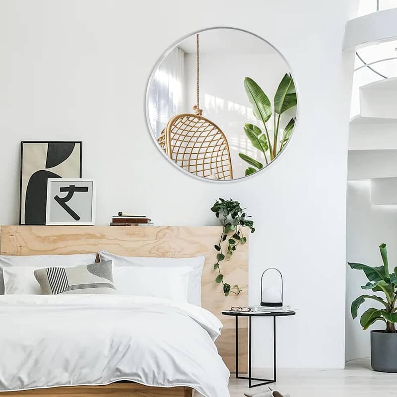 36 Inch Metal Framed Round Bathrrom Mirror for Wall