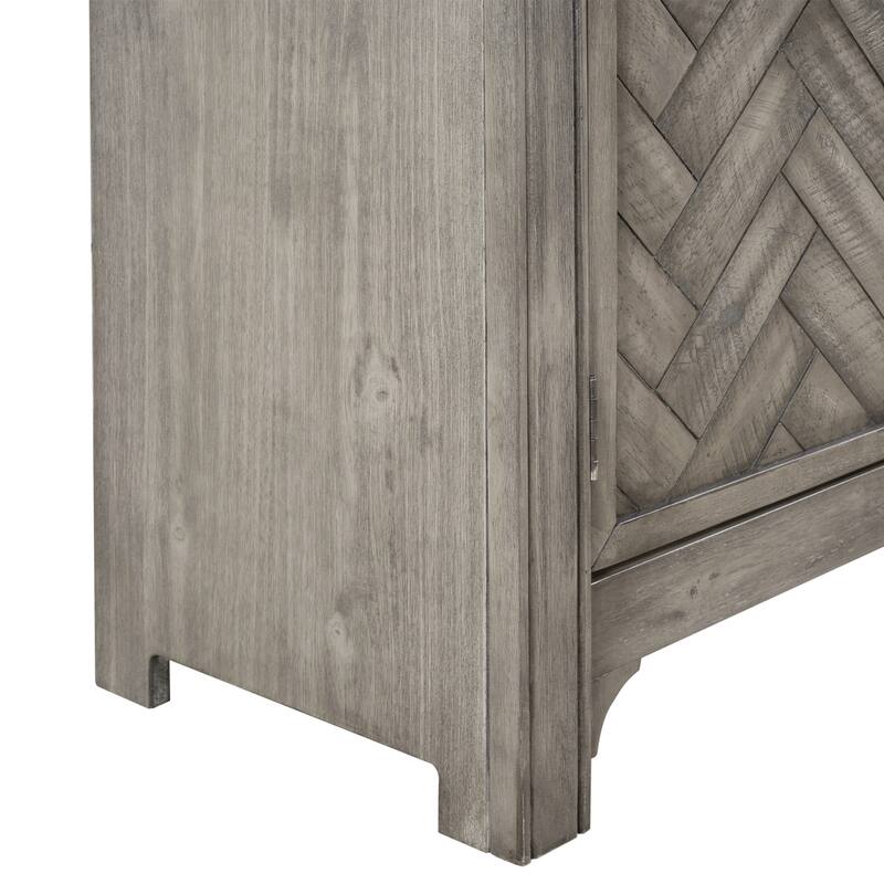 40" Modern Cabinets with Unique Design Doors with 1 Adjustable Shelves,Suitable