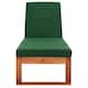 Option Natural Wood/Green Cushion