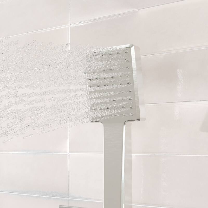 Eviva Edge Shower System with Slide Bar Hand-Shower and Thermostatic Valve