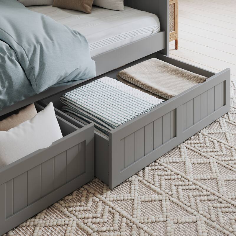 Nantucket Twin Wood Daybed with Set of 2 Drawers