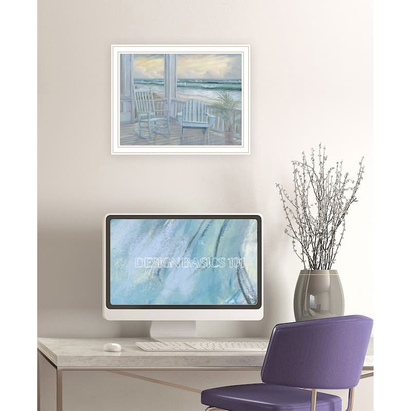 TrendyDecor4U Coastal "Coastal Porch II" Framed Print Wall Art