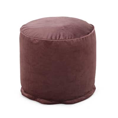 Multi-purpose Cylinder Pouf with Velvet fabrics,Filled with Polystyrene Beads Ottoman