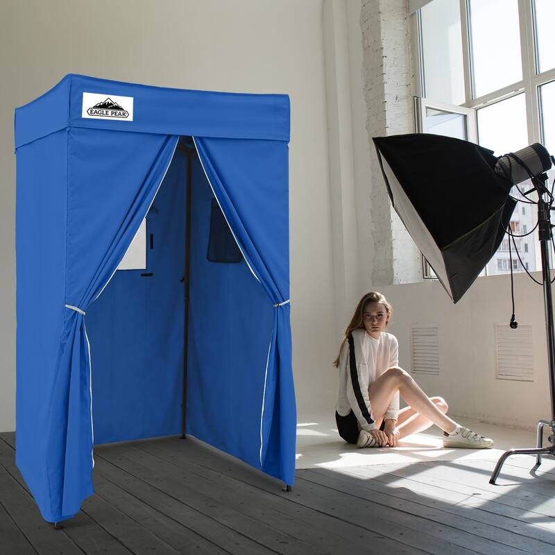 EAGLE PEAK Flex Compact 4x4 Pop-up Canopy Changing Room, Portable Privacy Dressing Room - Blue
