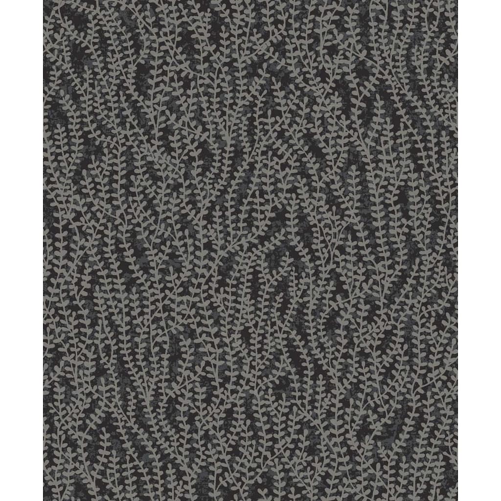 Seabrook Designs Seaweed Beaded Branches Nonwoven Unpasted Wallpaper