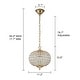 preview thumbnail 77 of 95, Retro French 4/5-Light Antique Brass Globe Crystal Chandelier for Living/Dining Room
