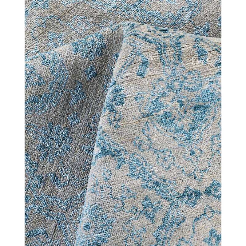 Ikat One-of-a-Kind Hand-Knotted Area Rug, Gray - 9' 0" x 10' 2"