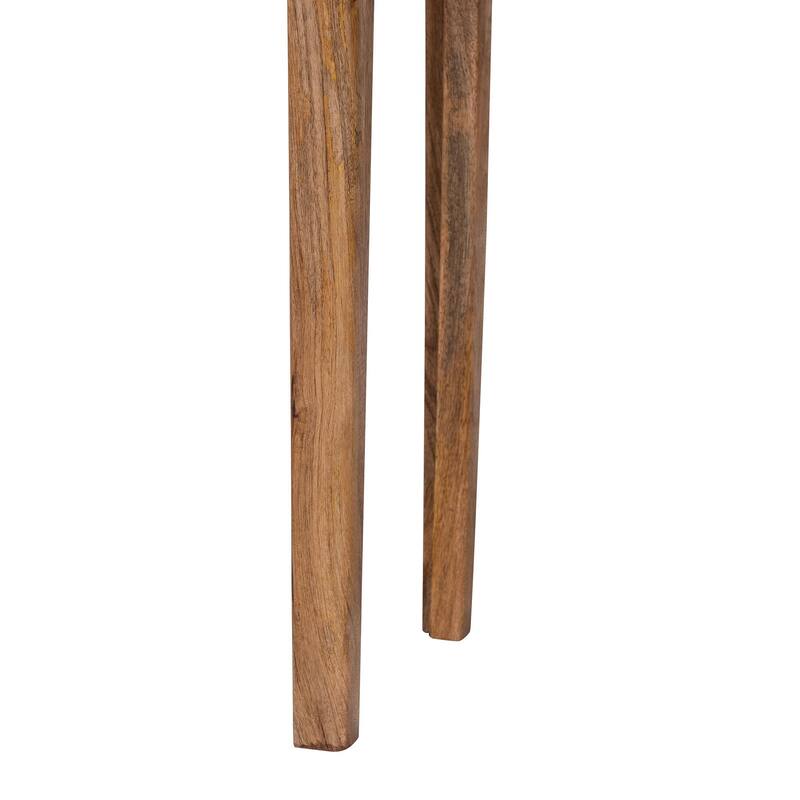 Lluvia Slim Marble Console Table - Modern Accent Table with Mango Wood Frame for Entryway, Hallway, or Living Room