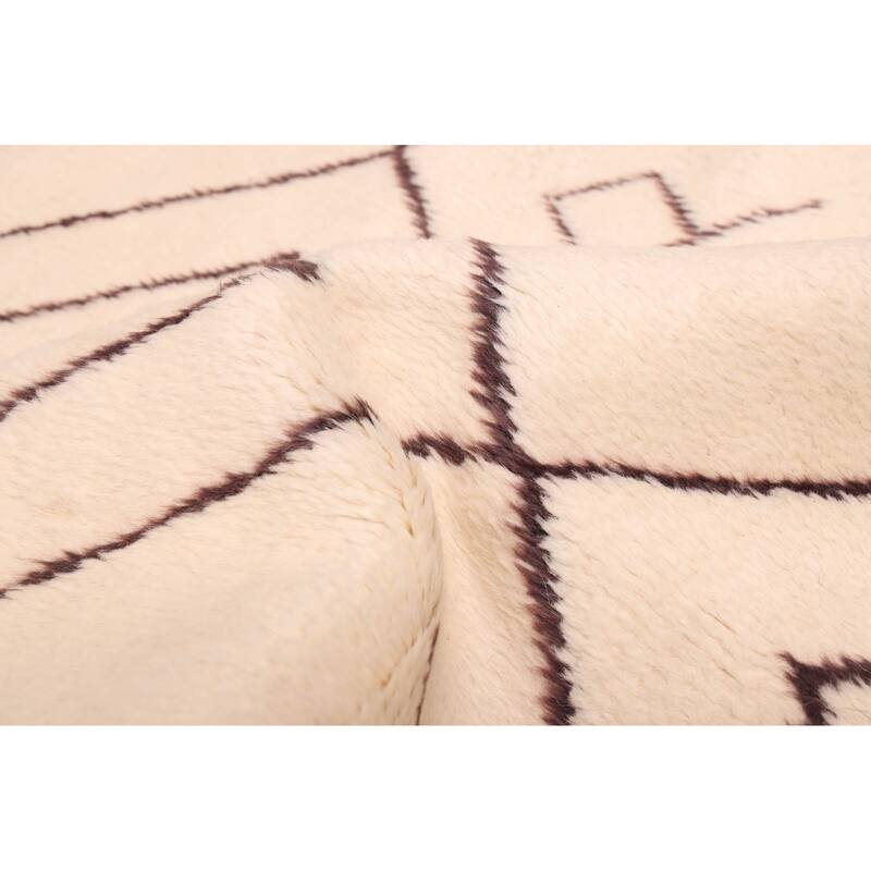 ECARPETGALLERY Hand-knotted Pak Finest Marrakesh Cream Wool Rug - 8'3 x 9'8