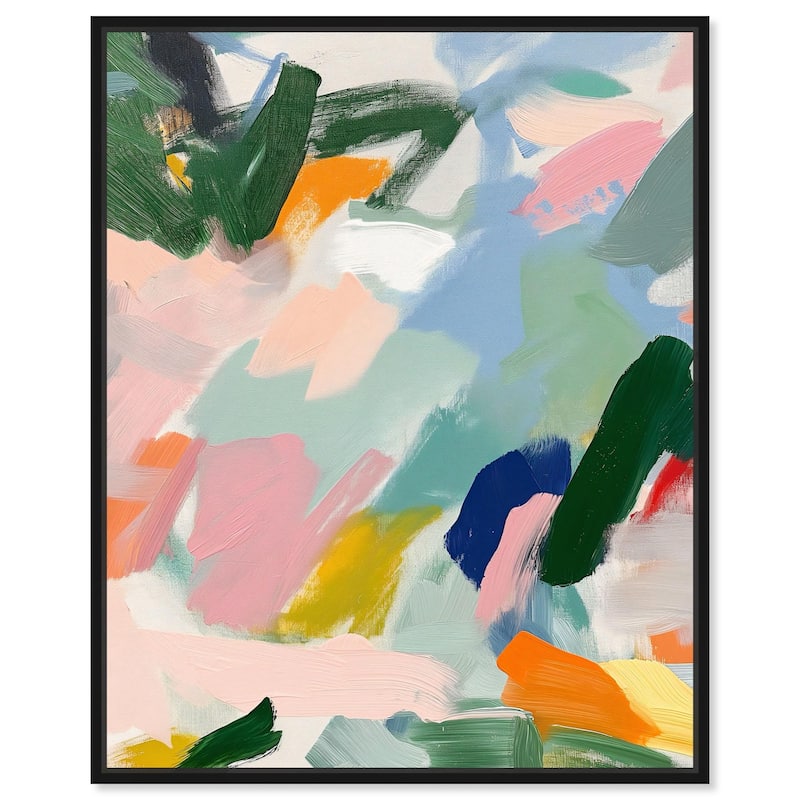 Abstract Brush Rhythm Canvas by Art Remedy - 24" x 30" - Black