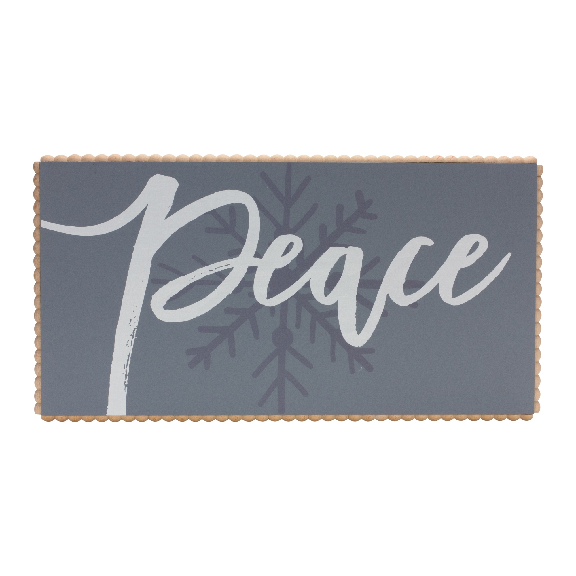 Peace and Snowflake Sign 24"L - 24 x 1 x 12.5