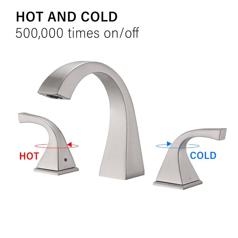 2-Handle Bathroom Sink Faucet with Drain, Brushed Gold