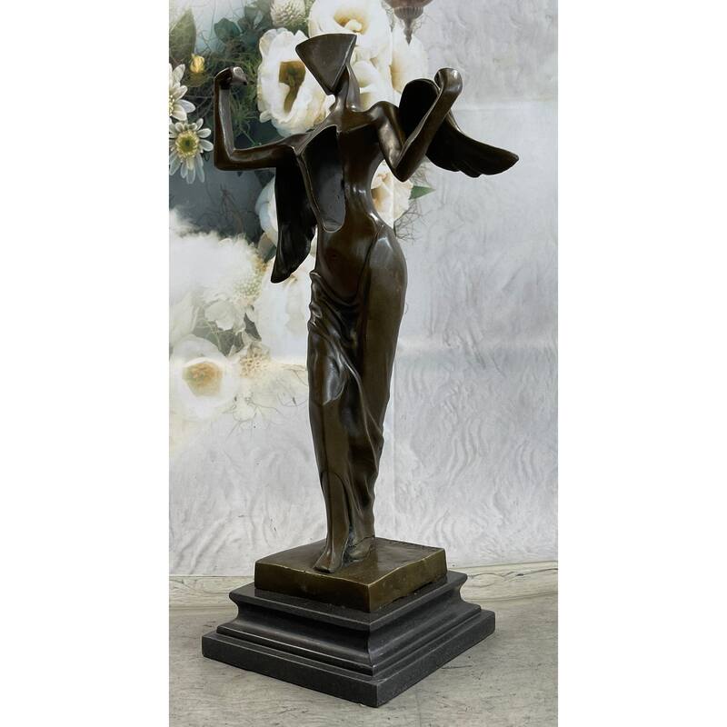 Tribute To Dali Heavenly Abstract Modern Art Angel Bronze Figurine Sculpture Art