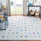 preview thumbnail 6 of 24, SAFAVIEH Kids Jayshree Polka Dot Wool Rug 8' x 10' - Grey - Rectangle