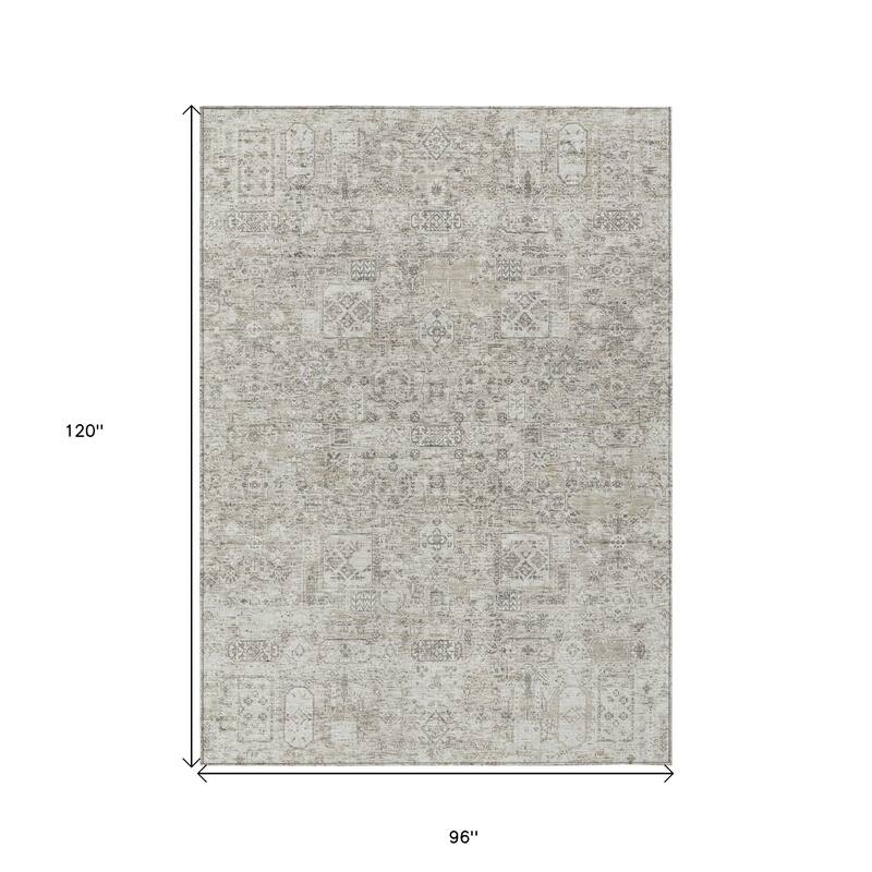 HomeRoots Floral Transitional Rectangle Outdoor Rug