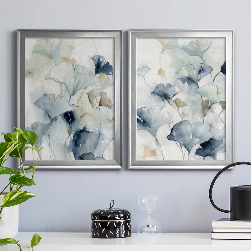 Indigo Ginkgo I Premium Framed Print - Ready to Hang - Multi-Color