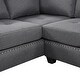 preview thumbnail 16 of 18, Space Saving Reversible Sectional Sofa with Storage Ottoman