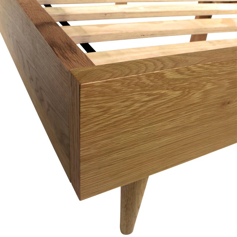 Inglewood Oak and Wicker Panel Bed