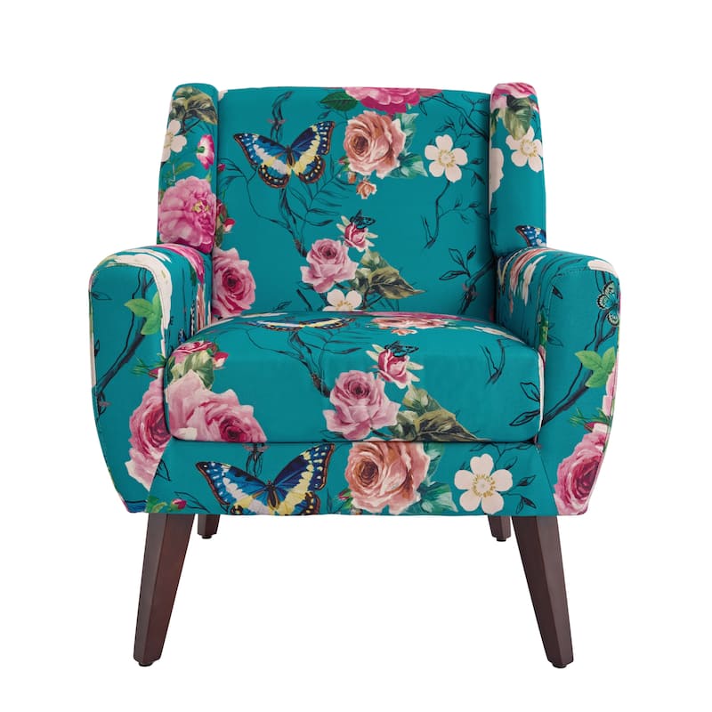 2 Set Modern Tufted Linen Upholstered Accent Chair Faux Leather Armchair