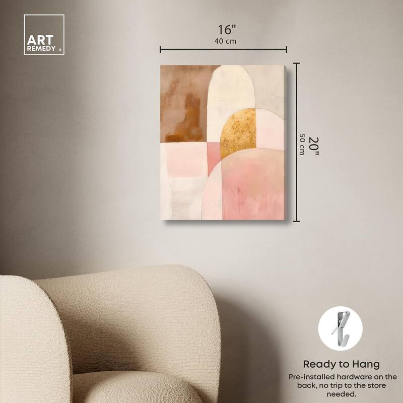 Rose Quartz and Sand I Canvas by Art Remedy, Gallery Wrapped