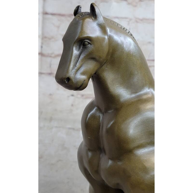 Modern Art Trojan Horse Bronze Statue Sculpture After Botero Boterismo 10 Inches X 10 Inches