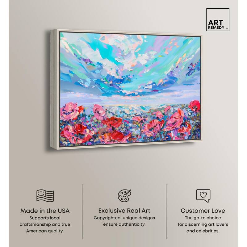 Poppy Paradise Canvas by Art Remedy