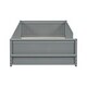 preview thumbnail 30 of 31, Twin Size Floor Platform Bed with Built-in Book Storage Rack