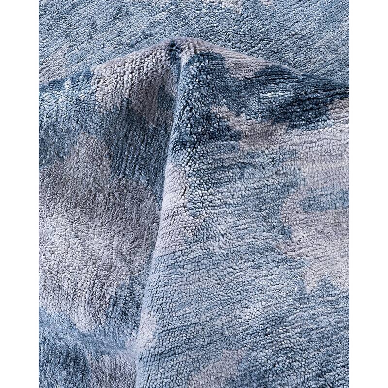 Modern One-of-a-Kind Hand-Knotted Area Rug, Gray - 8' 2" x 9' 10"