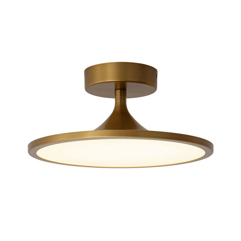 Contemporary Minimalism Dimmable LED Metal Round Semi Flush Light