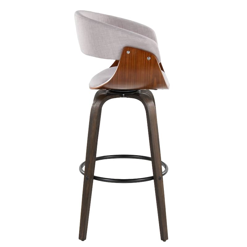 Carson Carrington Sauda 30" Fixed-Height Bar Stool with Bent Wood Legs (Set of 2)
