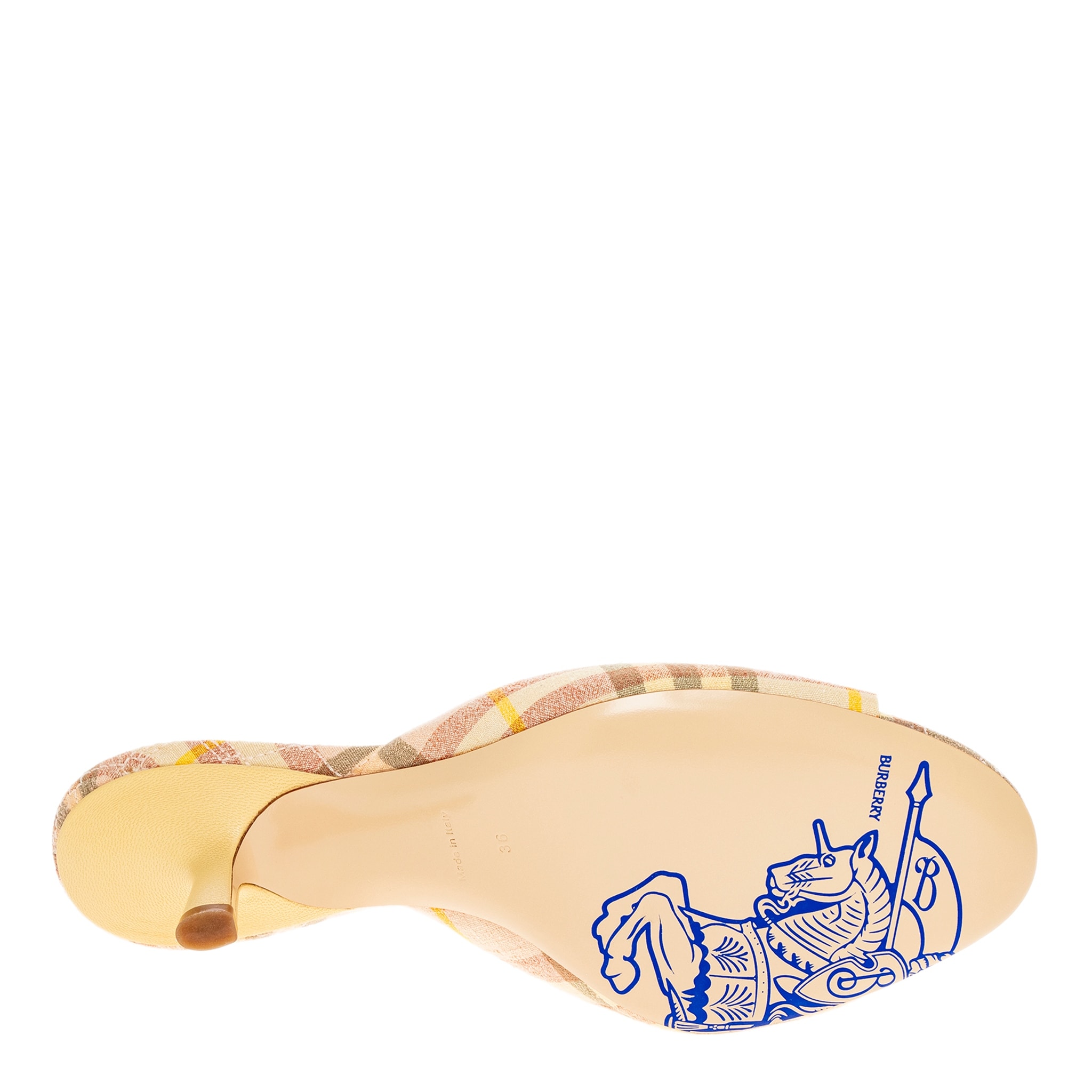 【Burberry】CHECK MEWS MULES Burberry Mews 65MM Check Linen-Blend Mules | Saks Fifth Avenue