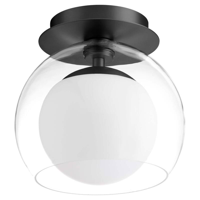 Quorum International 3626-9 Fort Worth 9" Wide Flush Mount Globe - Matte Black