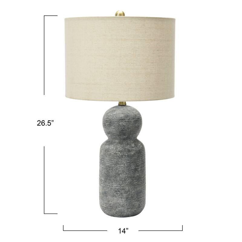 Round Stoneware Desk Lamp