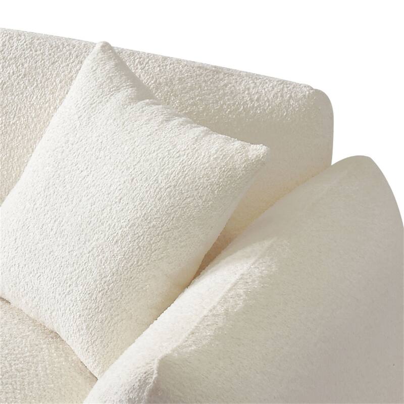 Modern 3-Seater Fabric Sectional Sofa with Legs
