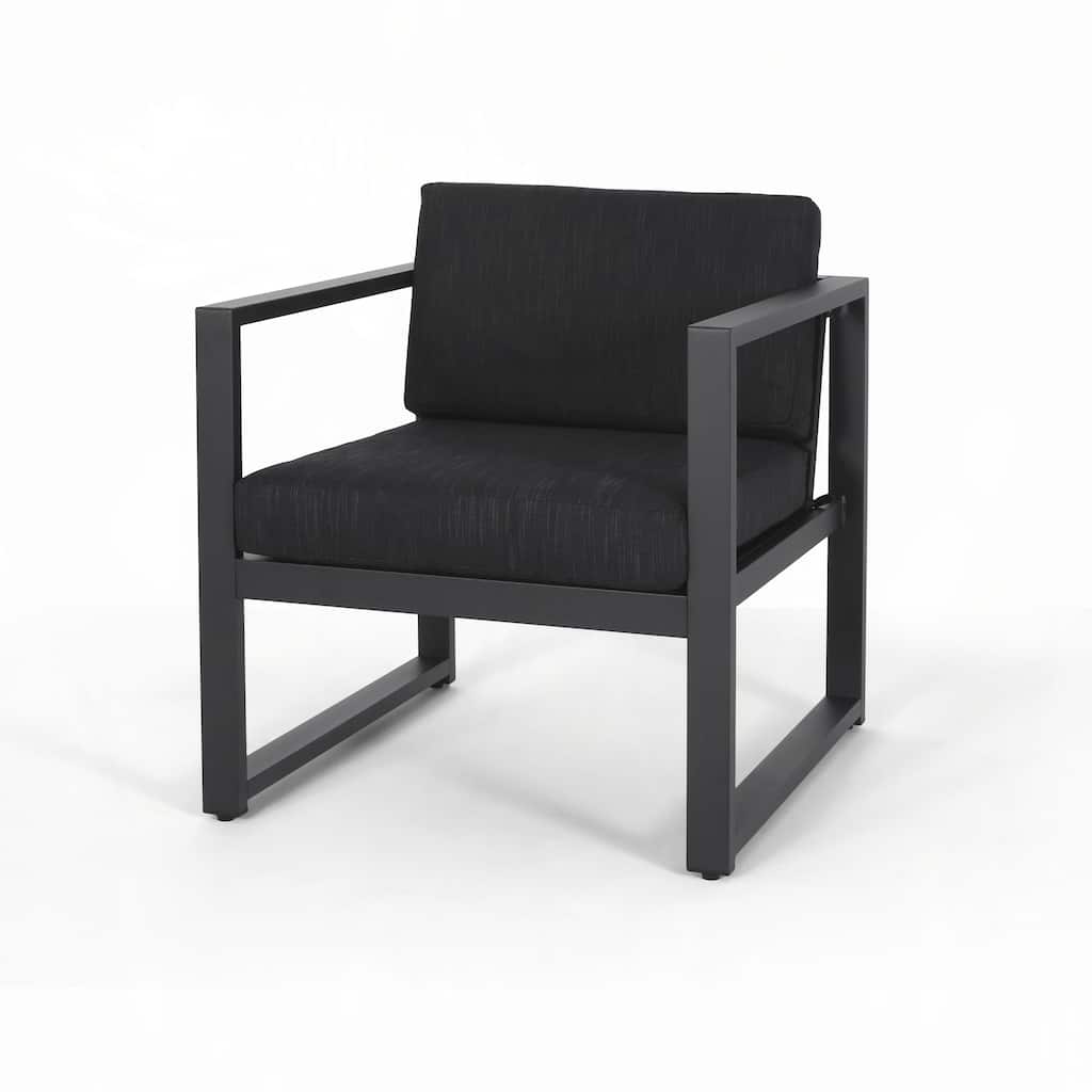 outdoor PATIO ALUMINUM CLUB CHAIR, SET OF 2