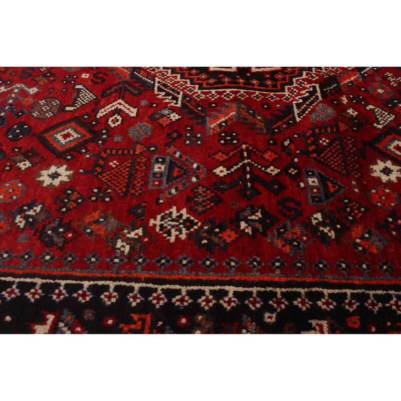 ECARPETGALLERY Hand-knotted Melis Vintage Red Wool Rug - 5'8 x 8'10