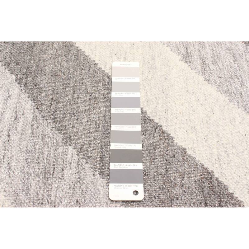 ECARPETGALLERY Flat-Weave Ankara FW Grey Wool Kilim - 5'2 x 8'5