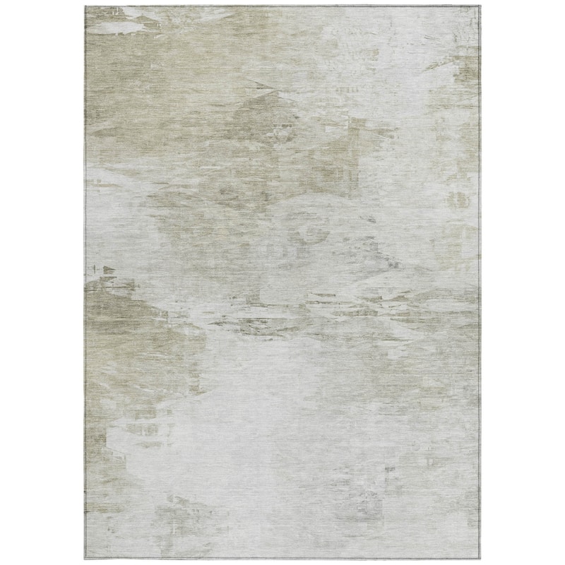 HomeRoots Abstract Transitional Rectangle Outdoor Rug