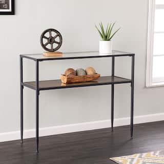 SEI Furniture Blakeston Glass-Top Entryway Table